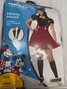 Mickey Mouse women’s adult large 12-14 spirit Halloween dress headband and socks